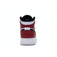 Подростковые Jordan 1 Mid White Black Gym Red (GS)