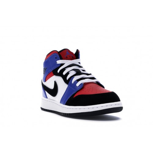 Кроссы Jordan 1 Mid Top 3 (GS) - подростковая сетка размеров