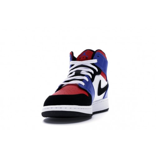 Кроссы Jordan 1 Mid Top 3 (GS) - подростковая сетка размеров