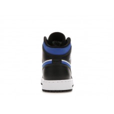 Подростковые Jordan 1 Mid White Black Racer Blue (GS)
