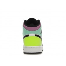Подростковые Jordan 1 Mid Pastel Black Toe (GS)