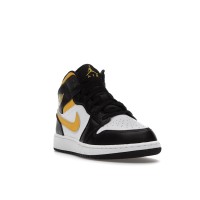 Подростковые Jordan 1 Mid White Pollen Black (GS)