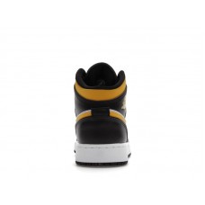 Подростковые Jordan 1 Mid White Pollen Black (GS)