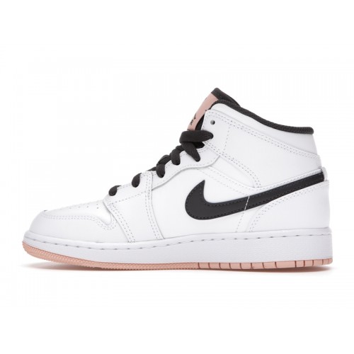Air Jordan 1 Mid GS White Arctic Orange - подростковая сетка размеров