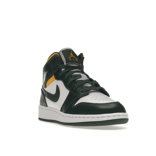 Кроссы Jordan 1 Mid Sonics (2021) (GS) - подростковая сетка размеров