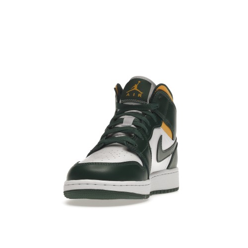 Кроссы Jordan 1 Mid Sonics (2021) (GS) - подростковая сетка размеров