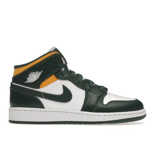 Кроссы Jordan 1 Mid Sonics (2021) (GS) - подростковая сетка размеров