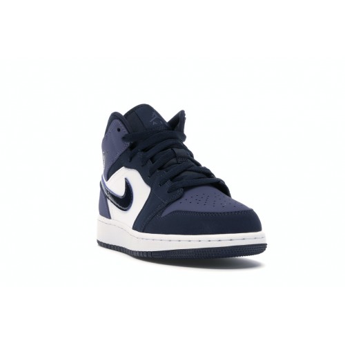 Кроссы Jordan 1 Mid Sanded Purple (GS) - подростковая сетка размеров