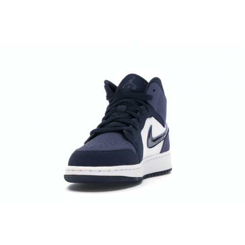 Кроссы Jordan 1 Mid Sanded Purple (GS) - подростковая сетка размеров