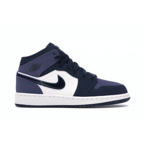 Кроссы Jordan 1 Mid Sanded Purple (GS) - подростковая сетка размеров