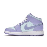 Подростковые Jordan 1 Mid Purple Aqua (GS)