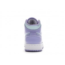 Подростковые Jordan 1 Mid Purple Aqua (GS)