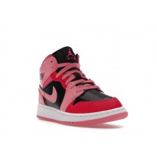 Подростковые Jordan 1 Mid Coral Chalk (GS)