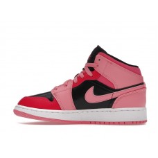 Подростковые Jordan 1 Mid Coral Chalk (GS)