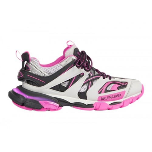Кроссы Balenciaga Track LED Grey Pink Black (W) - женская сетка размеров