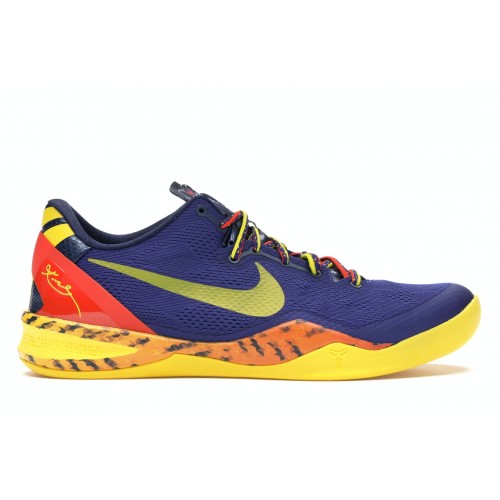 Кроссы Nike Kobe 8 Barcelona Tiger - мужская сетка размеров