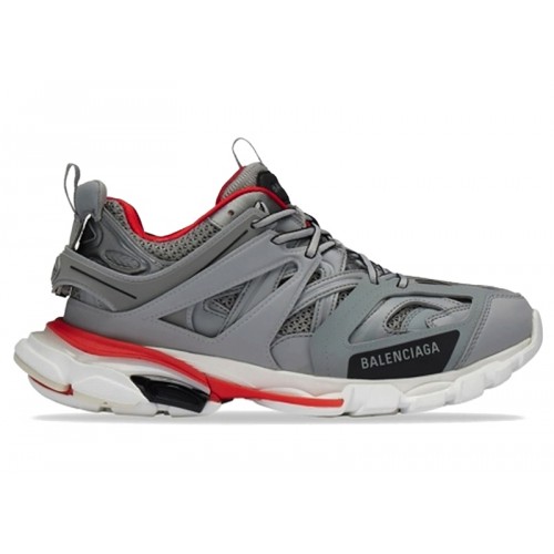 Balenciaga Track LED Grey Red - мужская сетка размеров