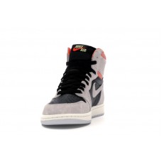Jordan 1 Retro High Neutral Grey Hyper Crimson
