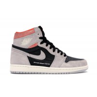 Кроссовки Jordan 1 Retro High Neutral Grey Hyper Crimson