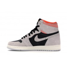 Jordan 1 Retro High Neutral Grey Hyper Crimson