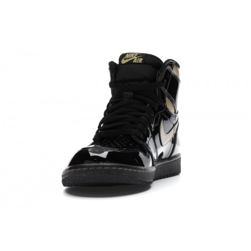 Кроссы Jordan 1 Retro High Black Metallic Gold (2020) - мужская сетка размеров