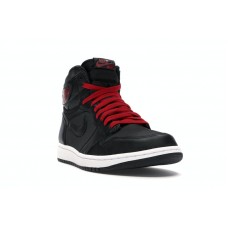 Jordan 1 Retro High Black Satin Gym Red