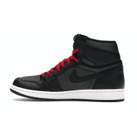 Jordan 1 Retro High Black Satin Gym Red