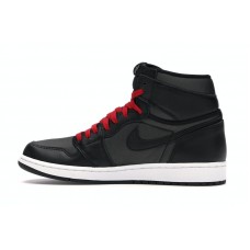 Jordan 1 Retro High Black Satin Gym Red