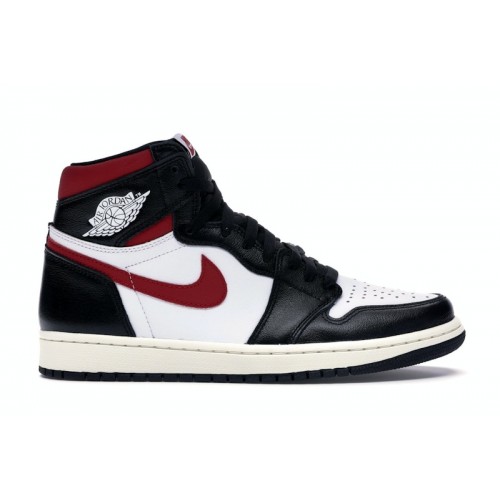 Кроссы Jordan 1 Retro High Black Gym Red - мужская сетка размеров