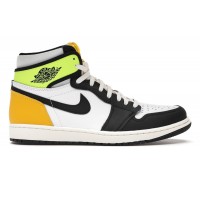 Кроссовки Jordan 1 Retro High White Black Volt University Gold