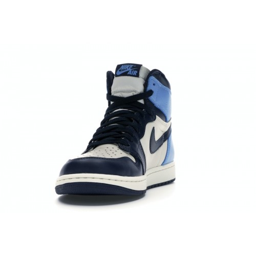 Кроссы Jordan 1 Retro High Obsidian - мужская сетка размеров