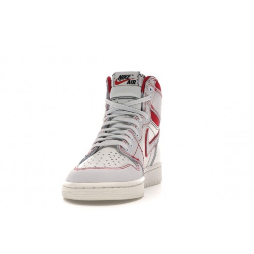 Кроссы Jordan 1 Retro High Phantom Gym Red - мужская сетка размеров