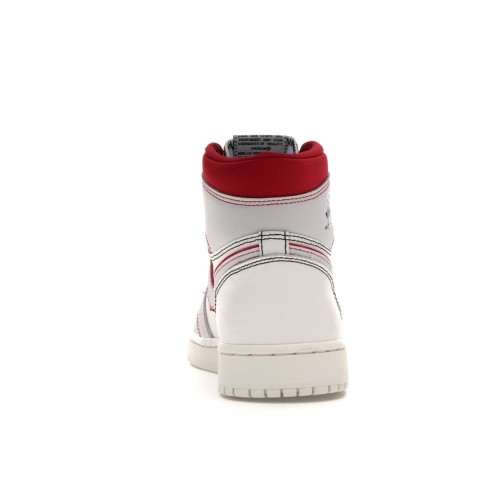 Кроссы Jordan 1 Retro High Phantom Gym Red - мужская сетка размеров