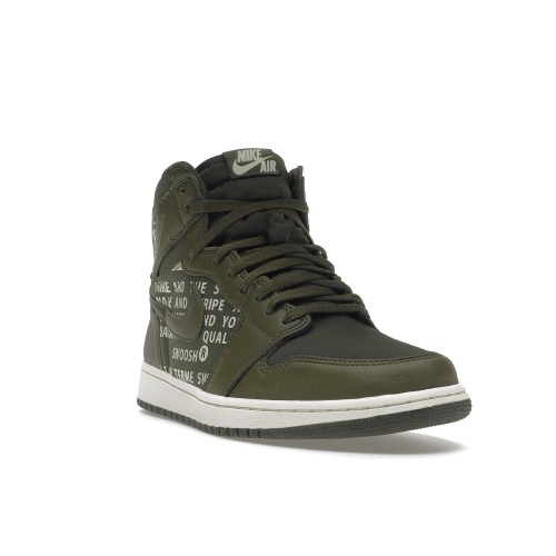 Кроссы Jordan 1 Retro High Olive Canvas - мужская сетка размеров