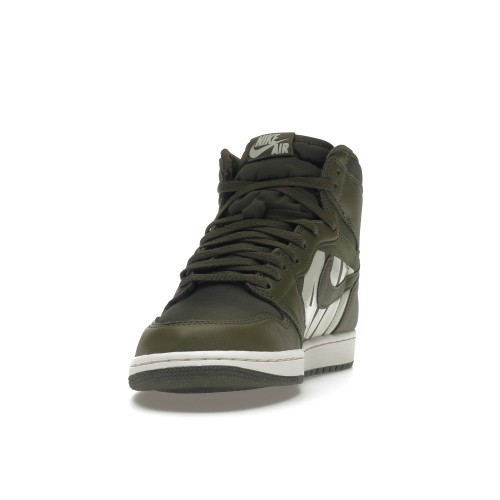 Кроссы Jordan 1 Retro High Olive Canvas - мужская сетка размеров