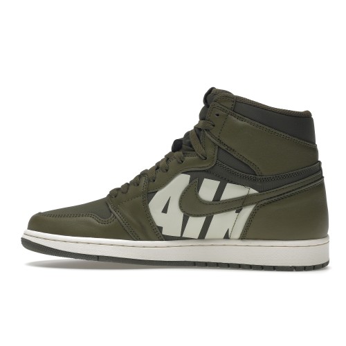 Кроссы Jordan 1 Retro High Olive Canvas - мужская сетка размеров