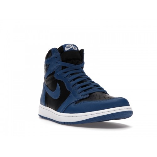 Кроссы Jordan 1 Retro High OG Dark Marina Blue - мужская сетка размеров