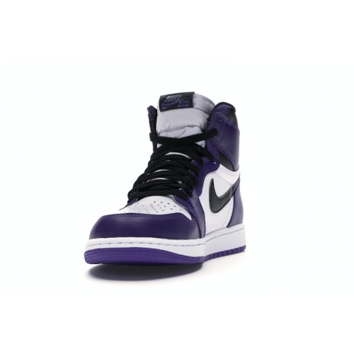 Кроссы Jordan 1 Retro High Court Purple White - мужская сетка размеров