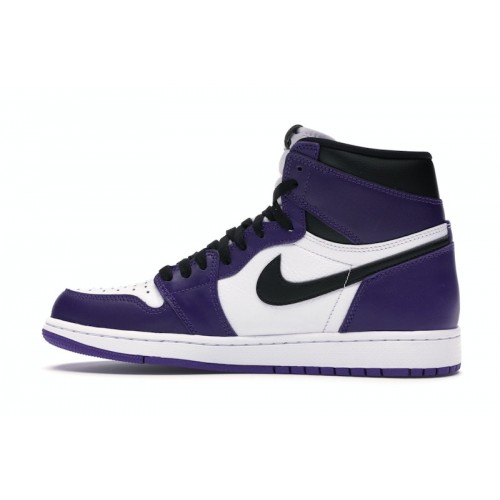 Кроссы Jordan 1 Retro High Court Purple White - мужская сетка размеров