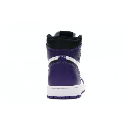Кроссы Jordan 1 Retro High Court Purple White - мужская сетка размеров