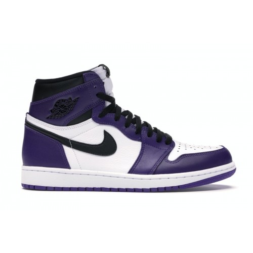 Кроссы Jordan 1 Retro High Court Purple White - мужская сетка размеров