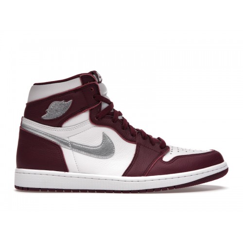 Кроссы Jordan 1 Retro High OG Bordeaux - мужская сетка размеров