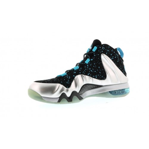 Кроссы Nike Barkley Posite Max Metallic Silver Gamma Blue - мужская сетка размеров