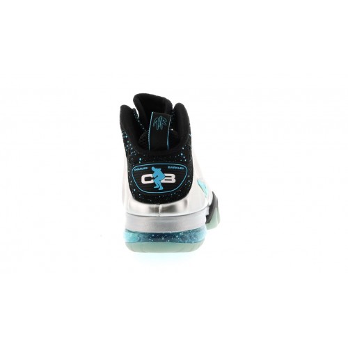 Кроссы Nike Barkley Posite Max Metallic Silver Gamma Blue - мужская сетка размеров