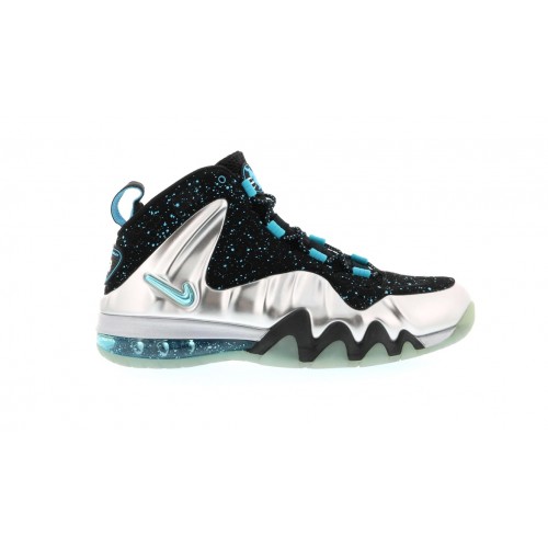 Кроссы Nike Barkley Posite Max Metallic Silver Gamma Blue - мужская сетка размеров