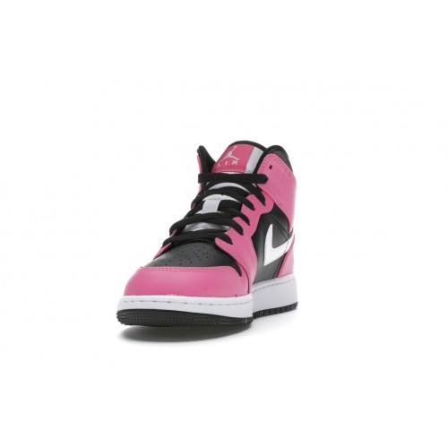 Кроссы Jordan 1 Mid Pinksicle (GS) - подростковая сетка размеров