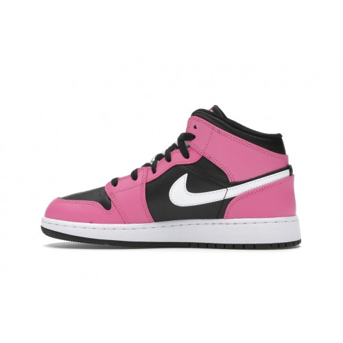 Кроссы Jordan 1 Mid Pinksicle (GS) - подростковая сетка размеров