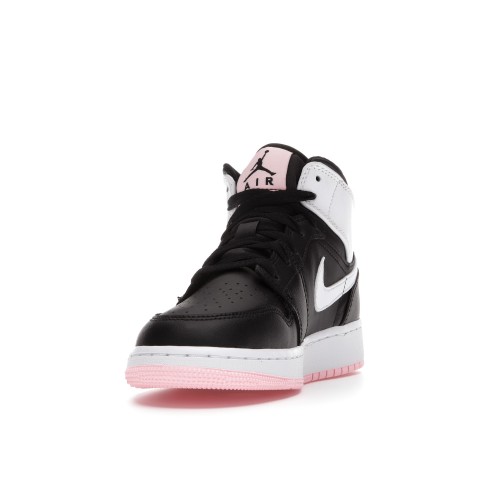Кроссы Jordan 1 Mid Arctic Pink Black (GS) - подростковая сетка размеров