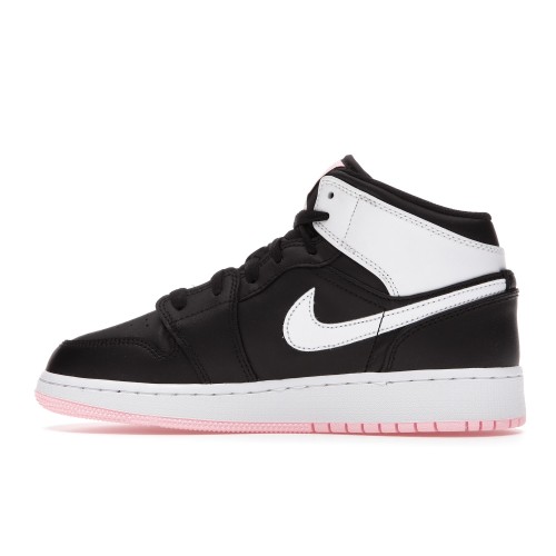 Кроссы Jordan 1 Mid Arctic Pink Black (GS) - подростковая сетка размеров