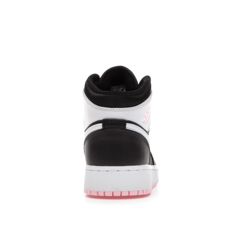 Кроссы Jordan 1 Mid Arctic Pink Black (GS) - подростковая сетка размеров